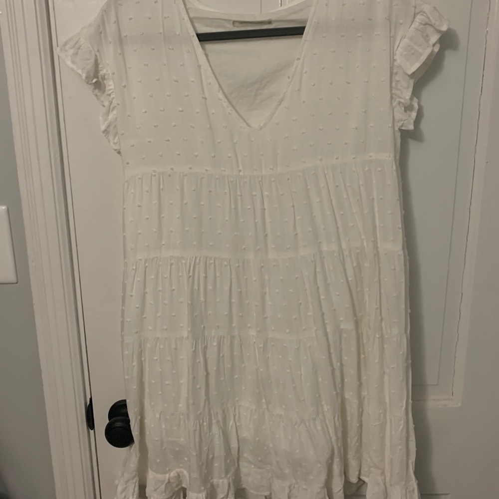 Urban Outfitters Swiss Dot Tiered Dress